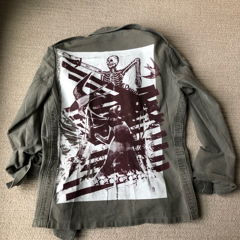 German Army Jacket with Screenprint Back